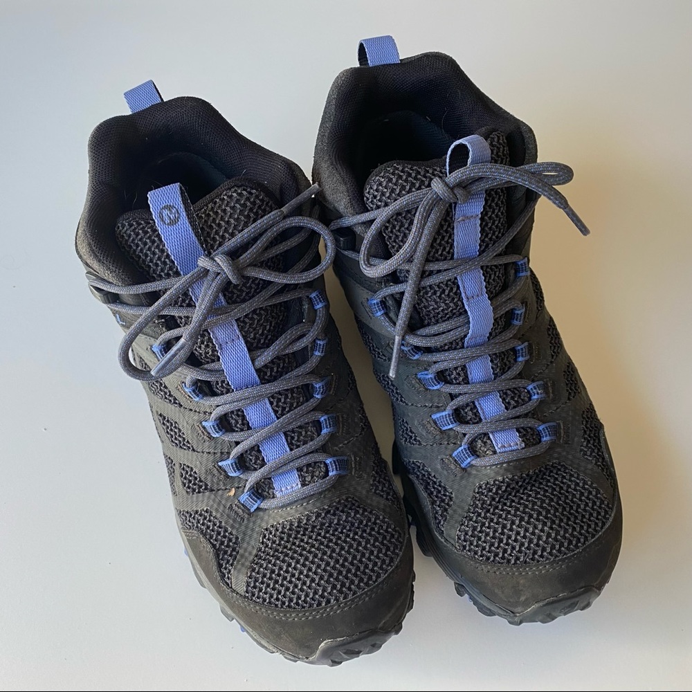 Merrell Moab FST 2 Mid — Black/Granite, Size 9.5